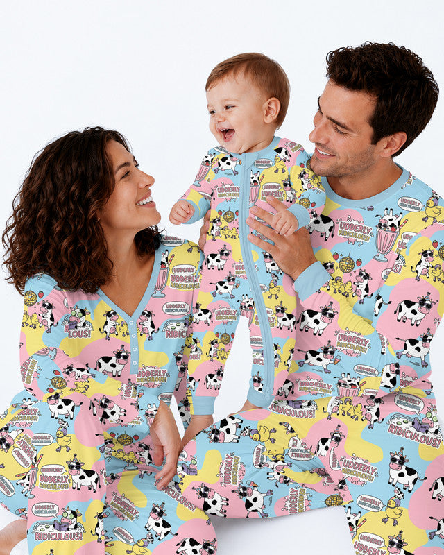 Too Ridiculous To Moo Bamboo Men Pajama Set