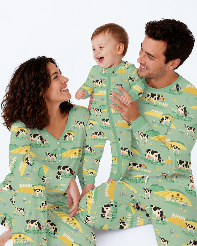 Pasture Sunlit Waltz Bamboo Men Pajama Set