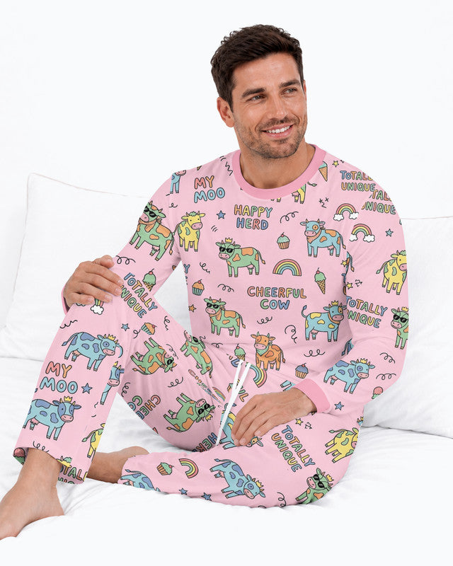 Not Your Ordinary Cow Bamboo Men Pajama Set