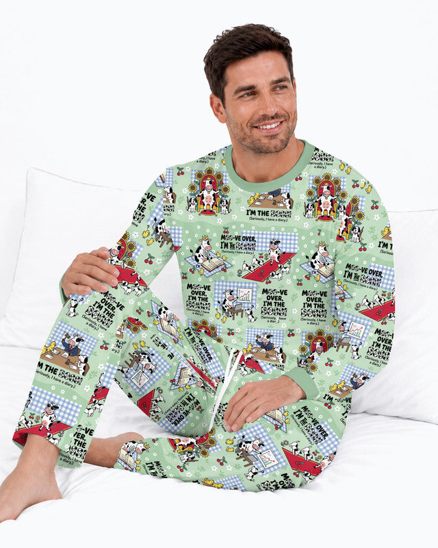 Moove Over Im The Boss Bamboo Men Pajama Set