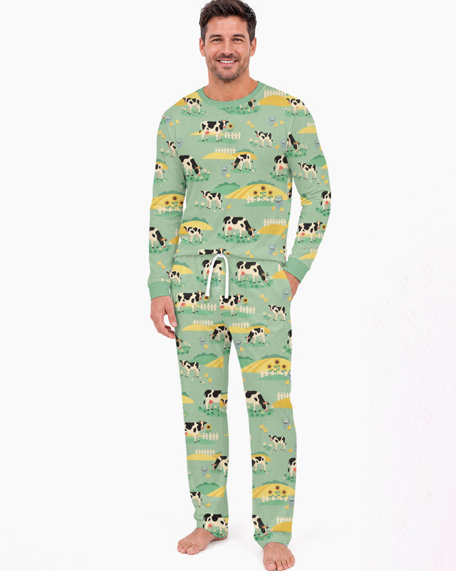 Pasture Sunlit Waltz Bamboo Men Pajama Set