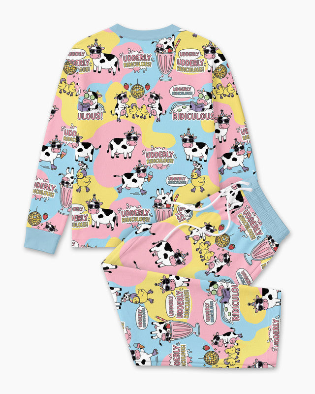 Too Ridiculous To Moo Bamboo Men Pajama Set