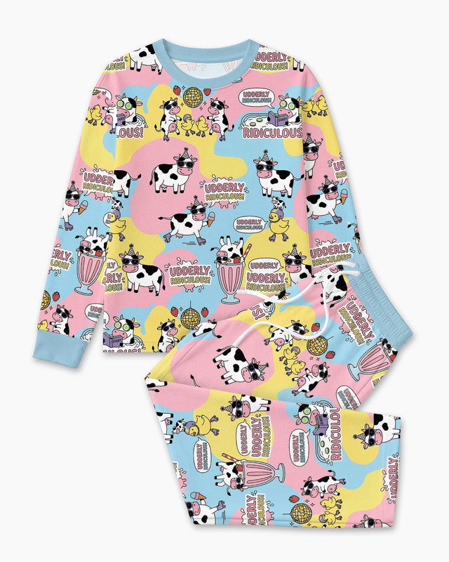 Too Ridiculous To Moo Bamboo Men Pajama Set