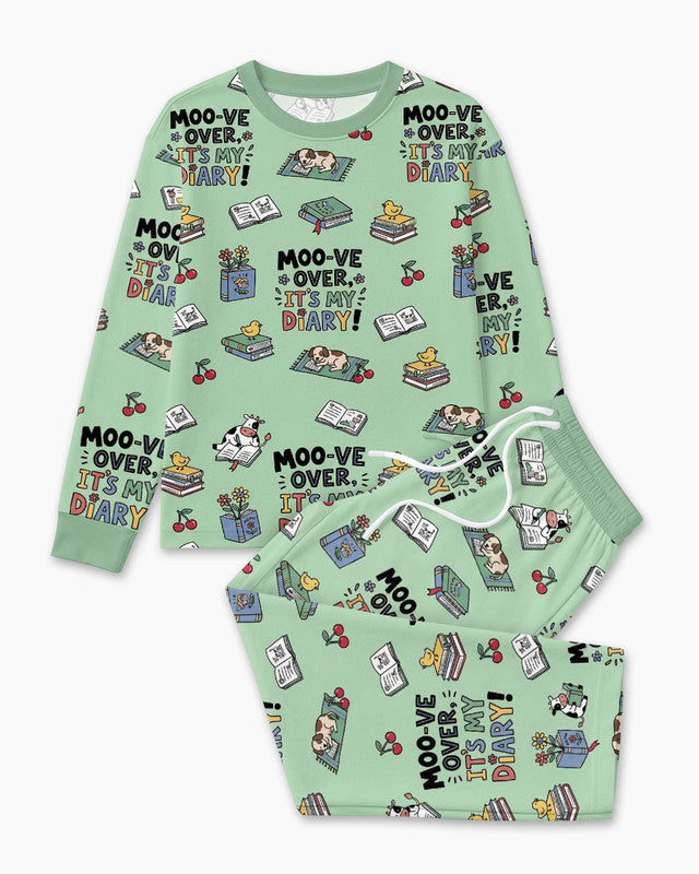 Moove Over Its My Diary Bamboo Men Pajama Set