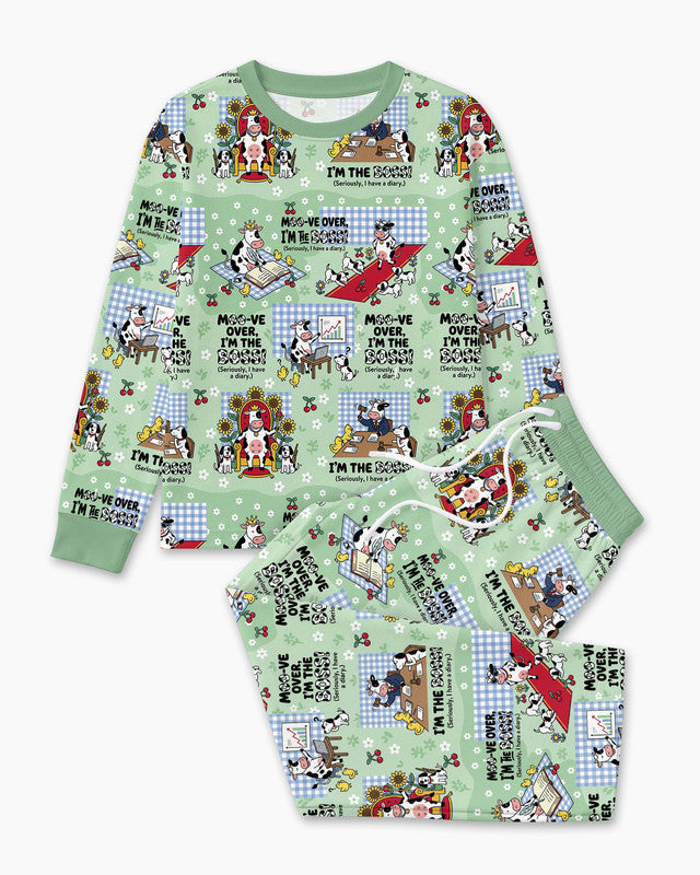 Moove Over Im The Boss Bamboo Men Pajama Set
