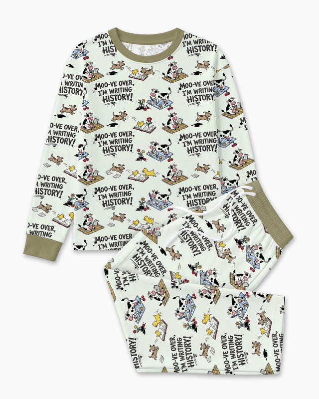 Writing Moo History Bamboo Men Pajama Set