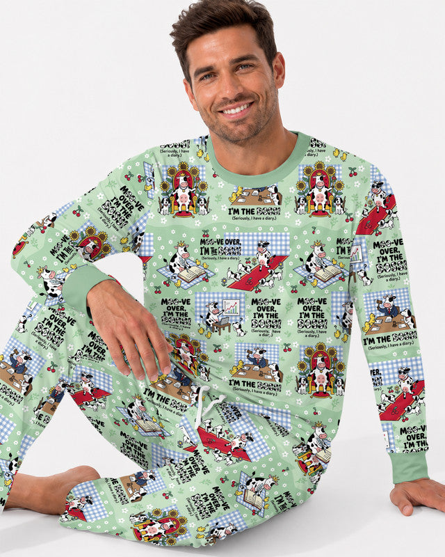 Moove Over Im The Boss Bamboo Men Pajama Set