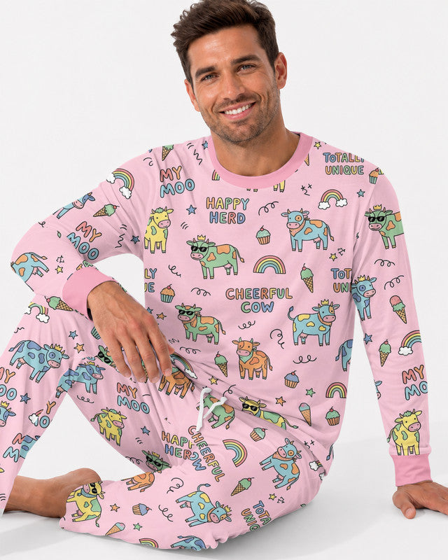 Not Your Ordinary Cow Bamboo Men Pajama Set