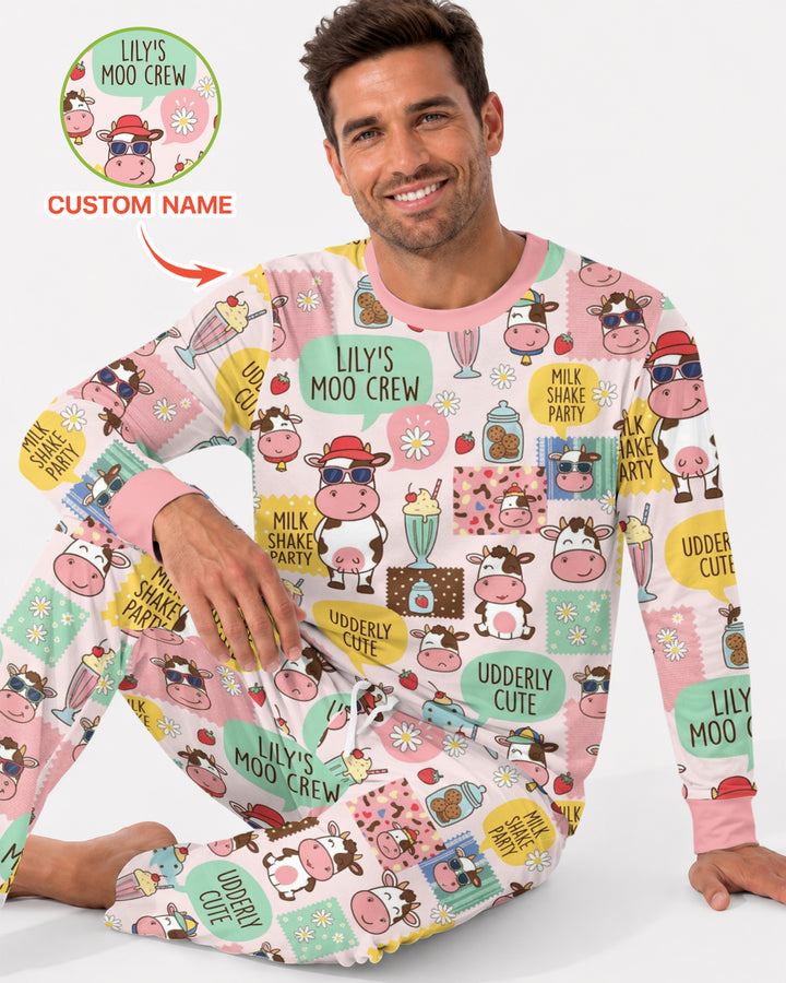 Custom Name The Milkshake Secret Society Bamboo Men Pajama Set