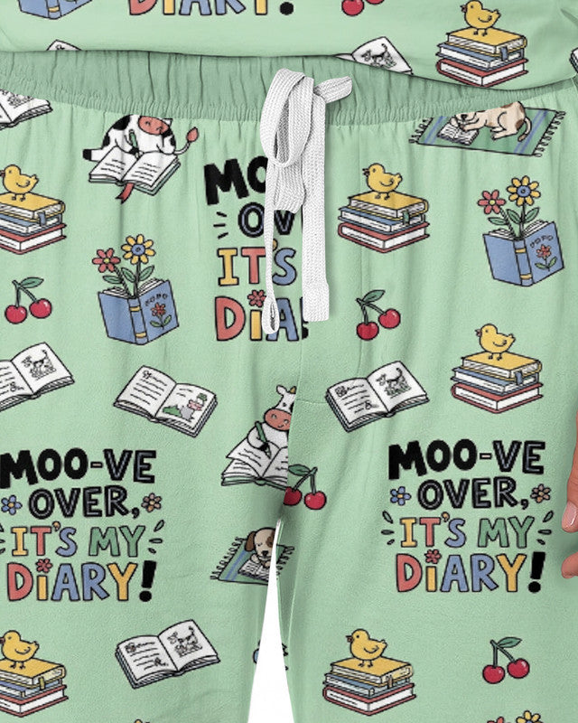 Moove Over Its My Diary Bamboo Men Pajama Set