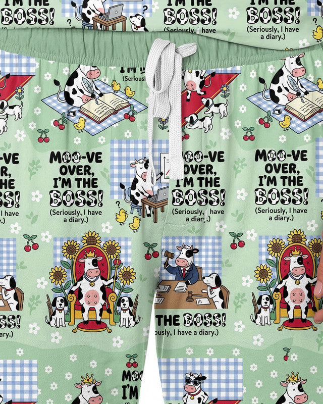 Moove Over Im The Boss Bamboo Men Pajama Set