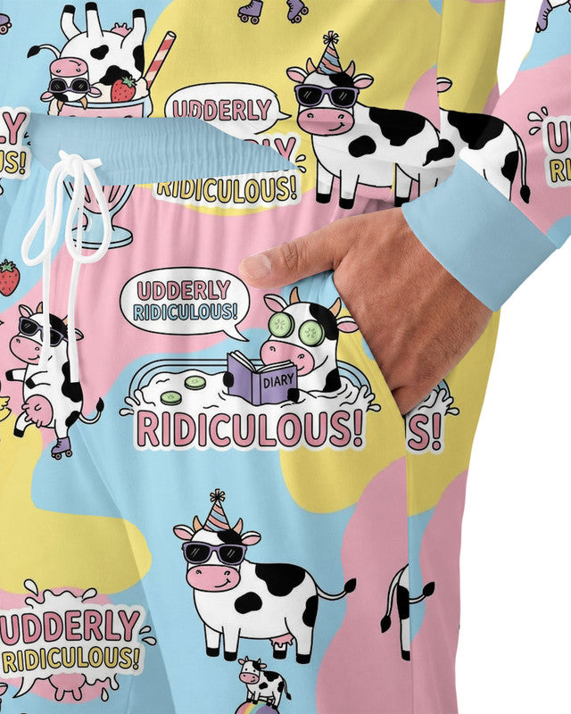 Too Ridiculous To Moo Bamboo Men Pajama Set