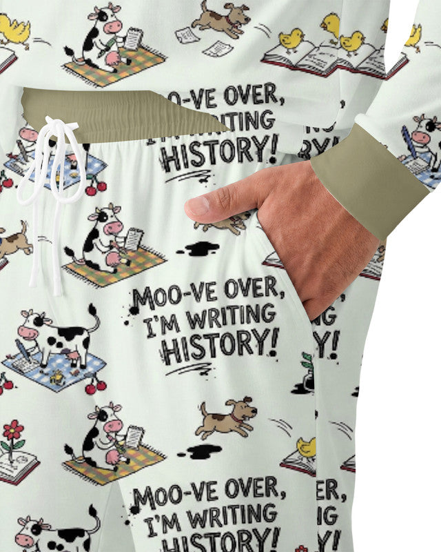 Writing Moo History Bamboo Men Pajama Set