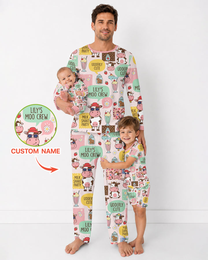 Custom Name The Milkshake Secret Society Bamboo Men Pajama Set