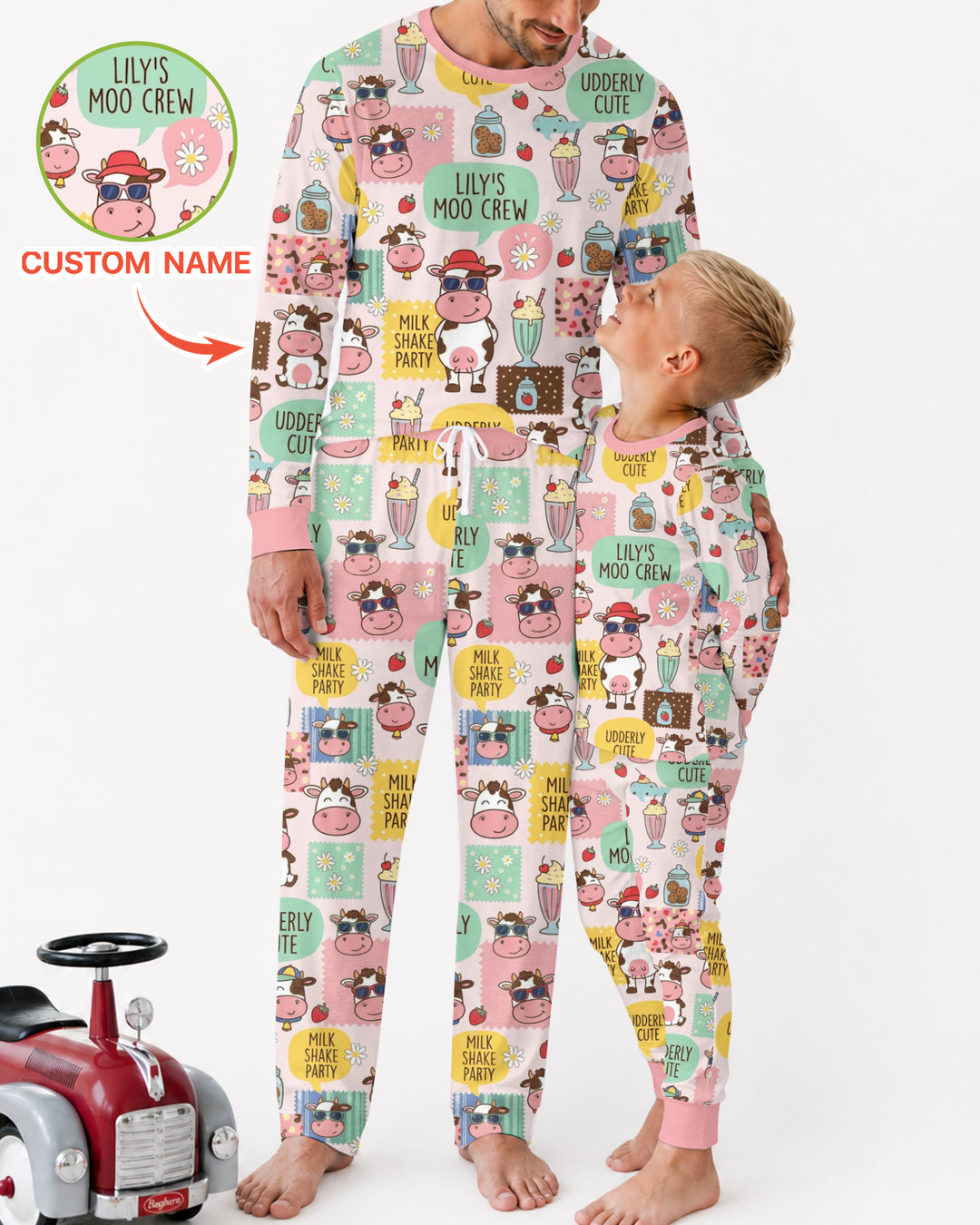 Custom Name The Milkshake Secret Society Bamboo Men Pajama Set