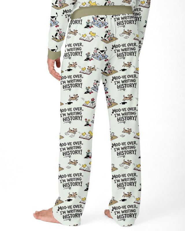 Writing Moo History Bamboo Men Pajama Set