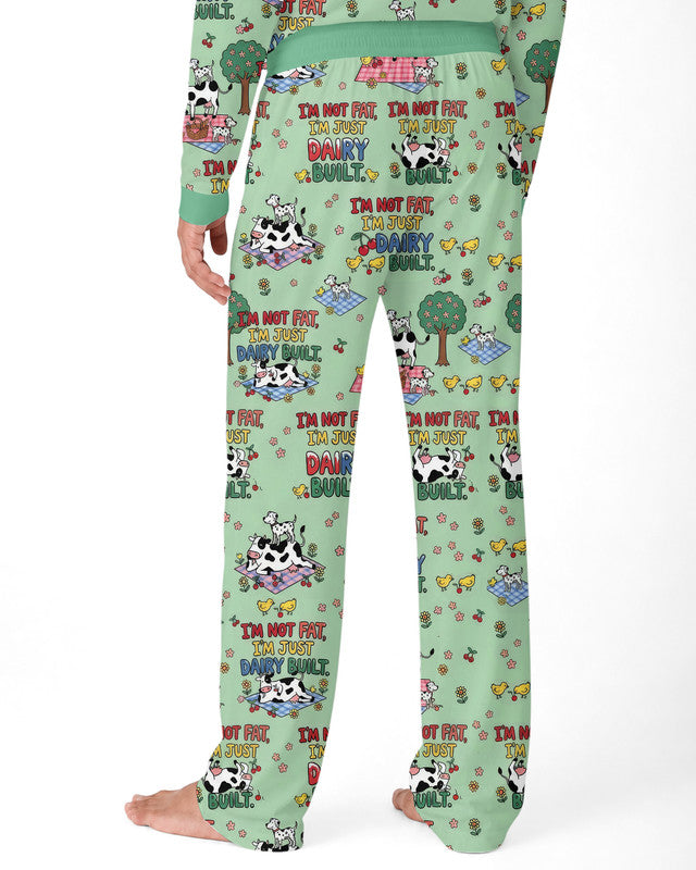 I'm Not Fat I'm Just Dairy Built Bamboo Men Pajama Set