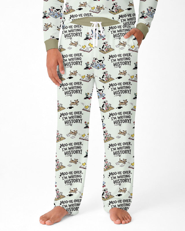 Writing Moo History Bamboo Men Pajama Set