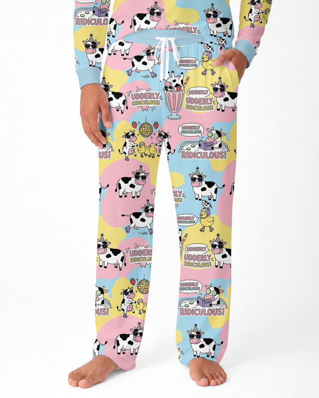 Too Ridiculous To Moo Bamboo Men Pajama Set