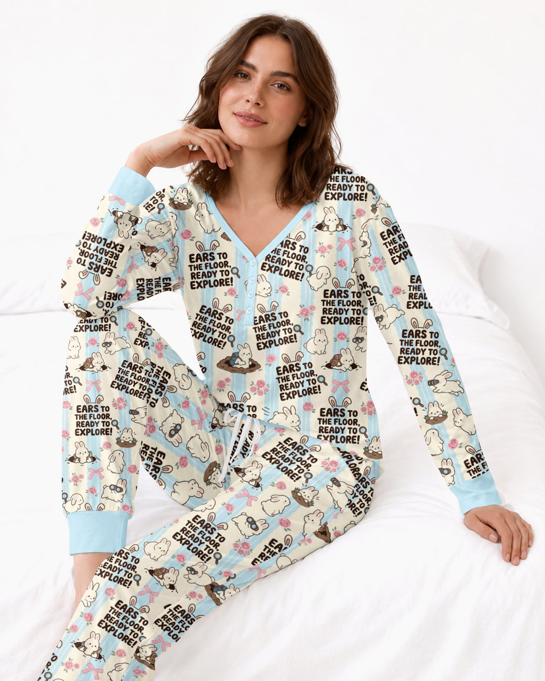 Ears To The Floor Bamboo Women Pajama Set
