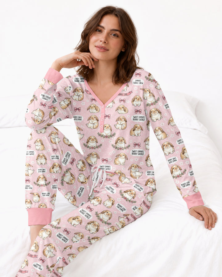 Sweet Bunny Worlds Bamboo Women Pajama Set