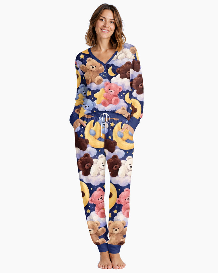 No Gravity Teddy Snooze Bamboo Women Pajama Set