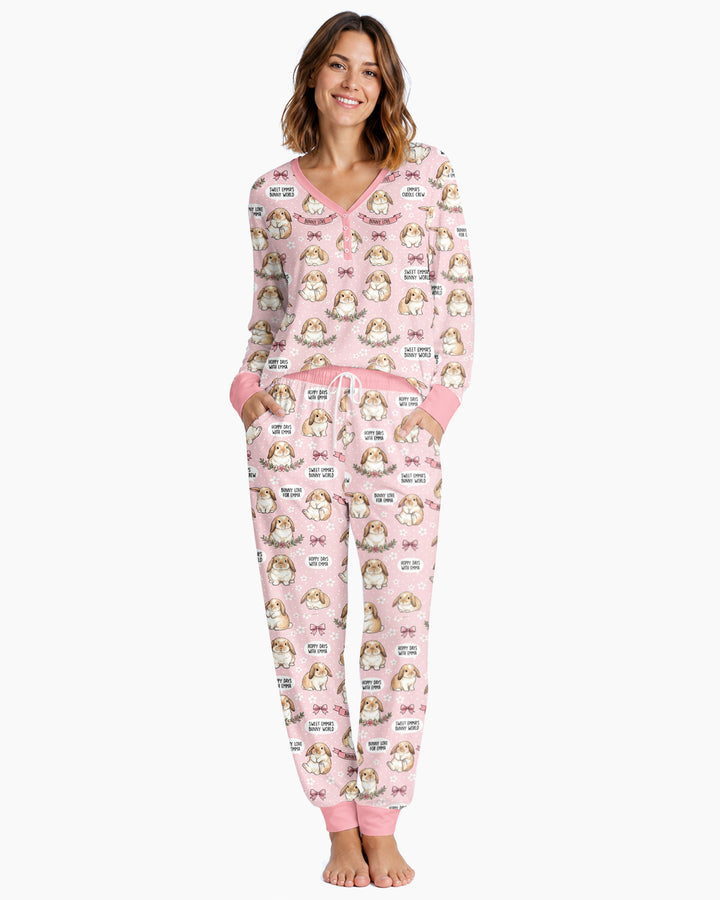 Sweet Bunny Worlds Bamboo Women Pajama Set