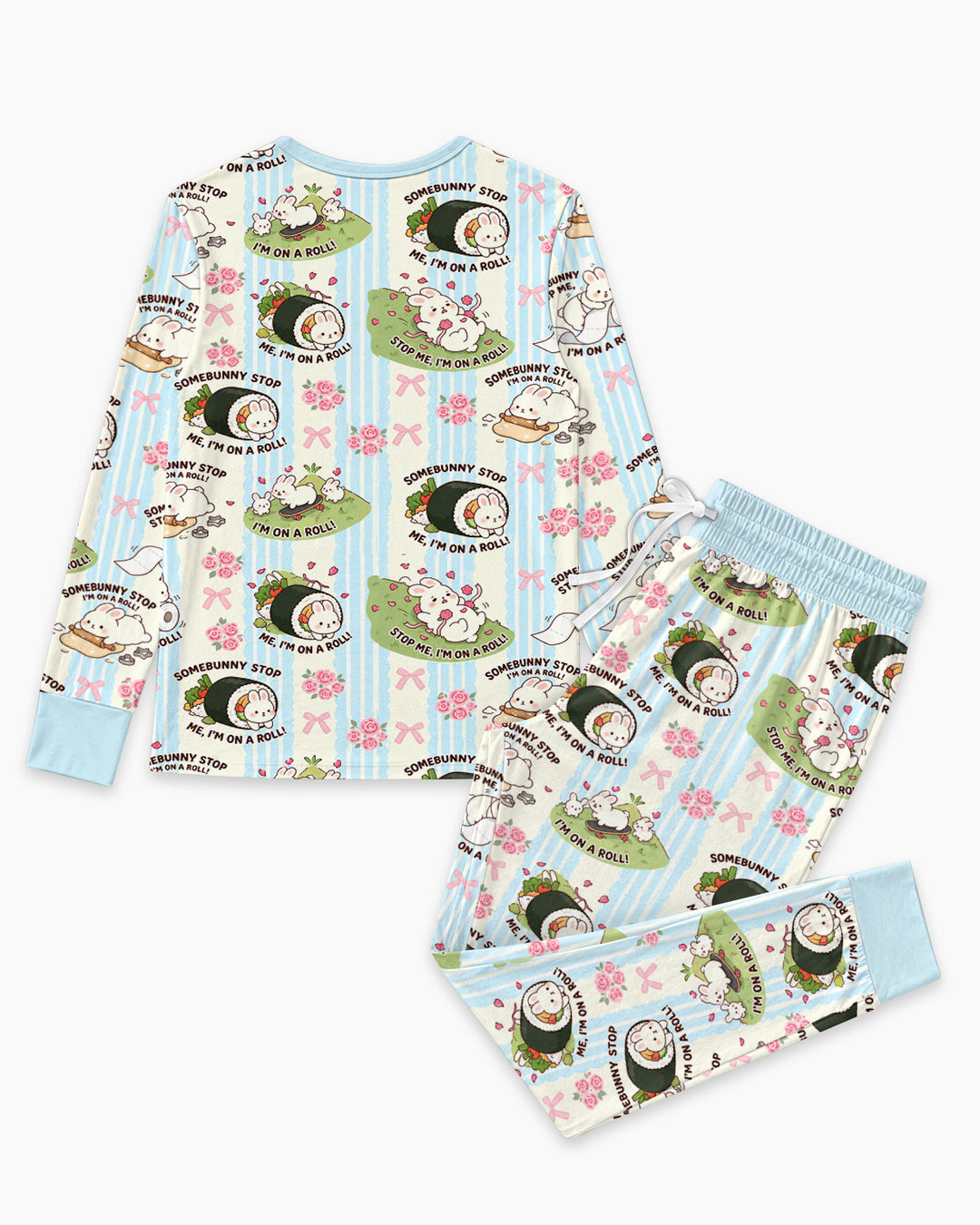 Bunny On A Roll Bamboo Women Pajama Set