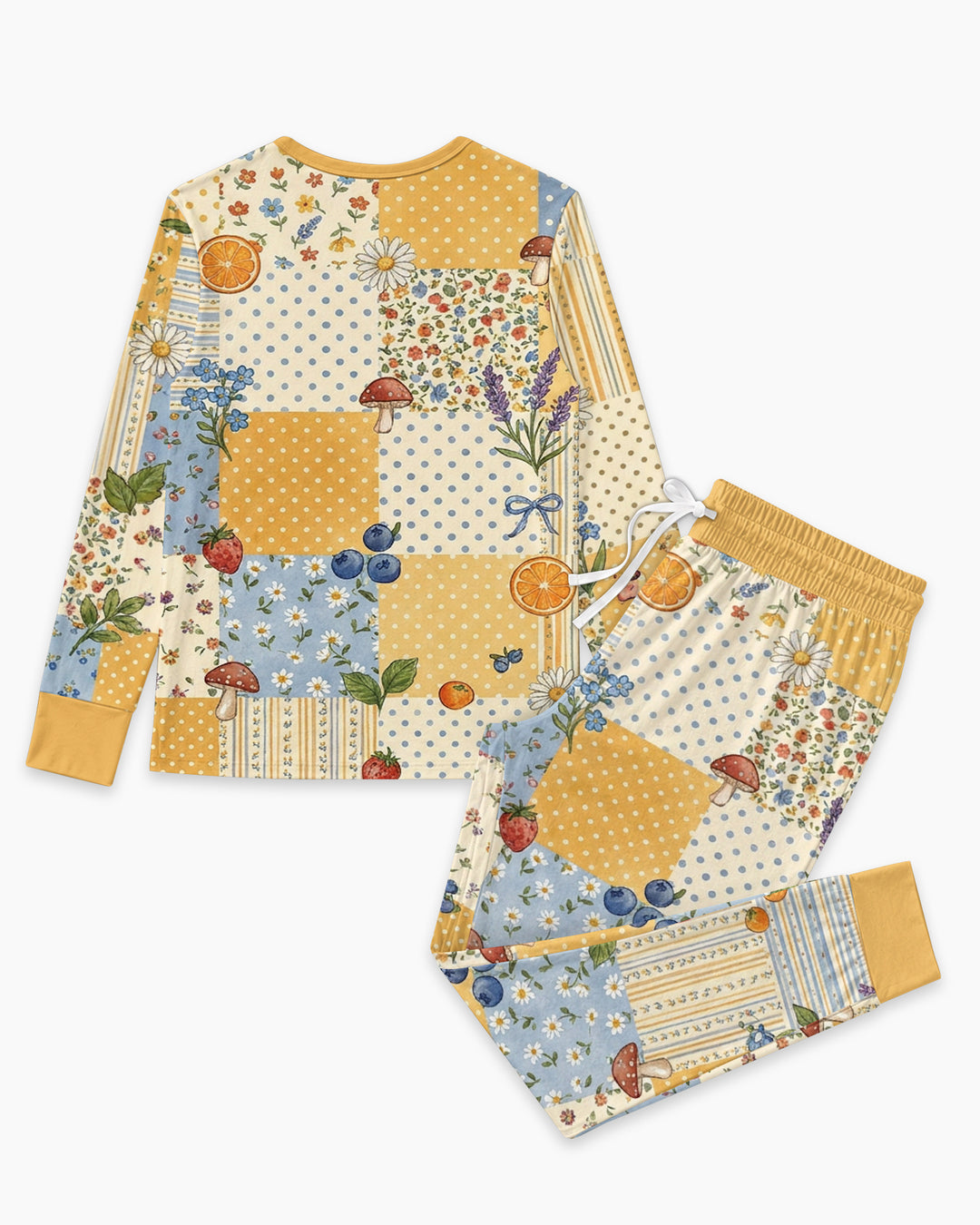 Lavender Orange Jam Bamboo Women Pajama Set