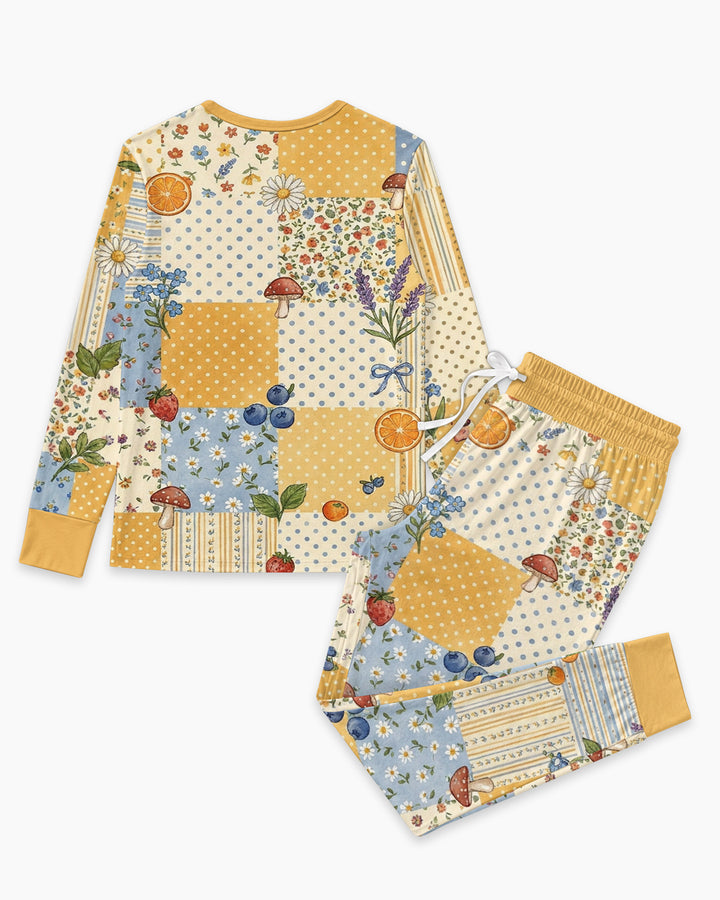 Lavender Orange Jam Bamboo Women Pajama Set