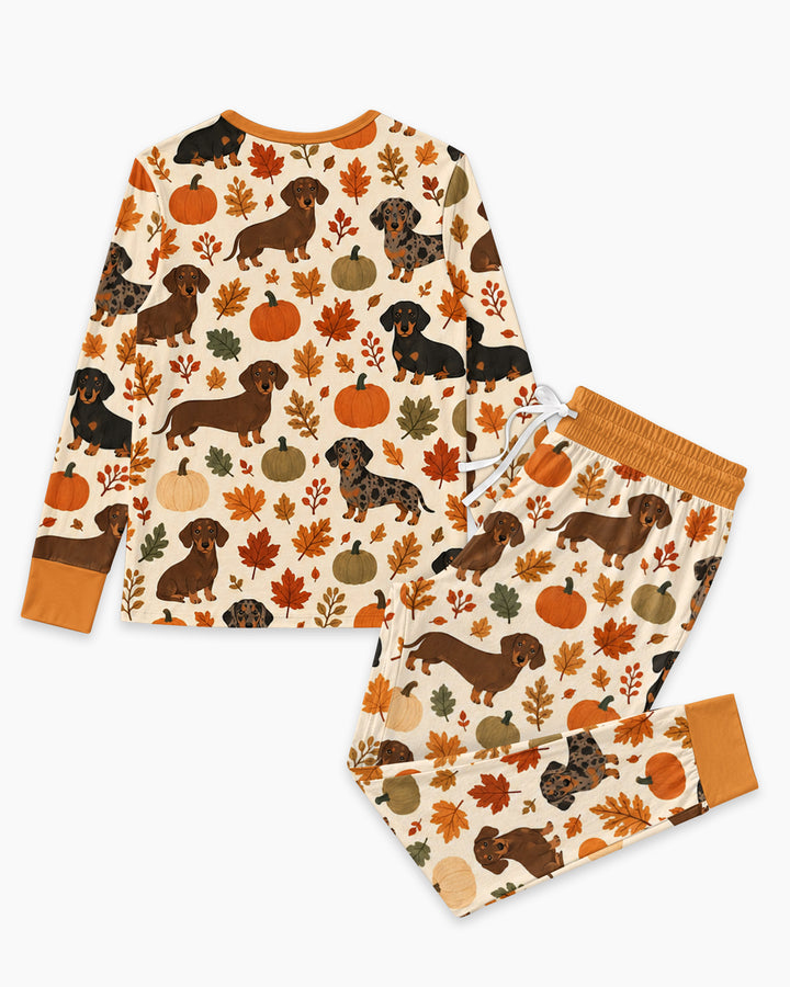 Short Legs Big Autumn Bamboo Women Pajama Set