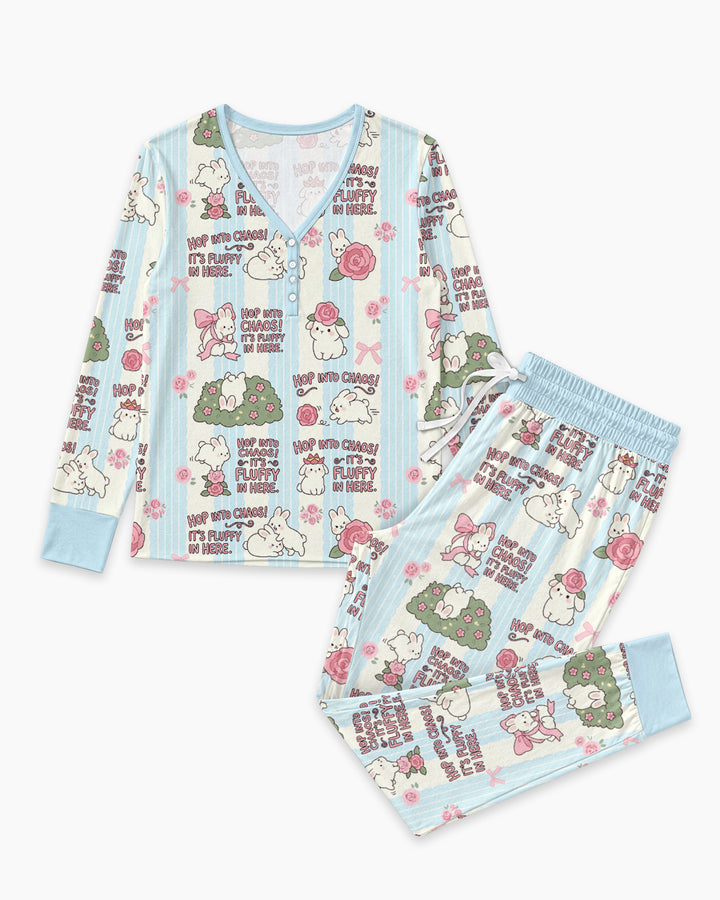 Hop Into Chaos Bamboo Women Pajama Set