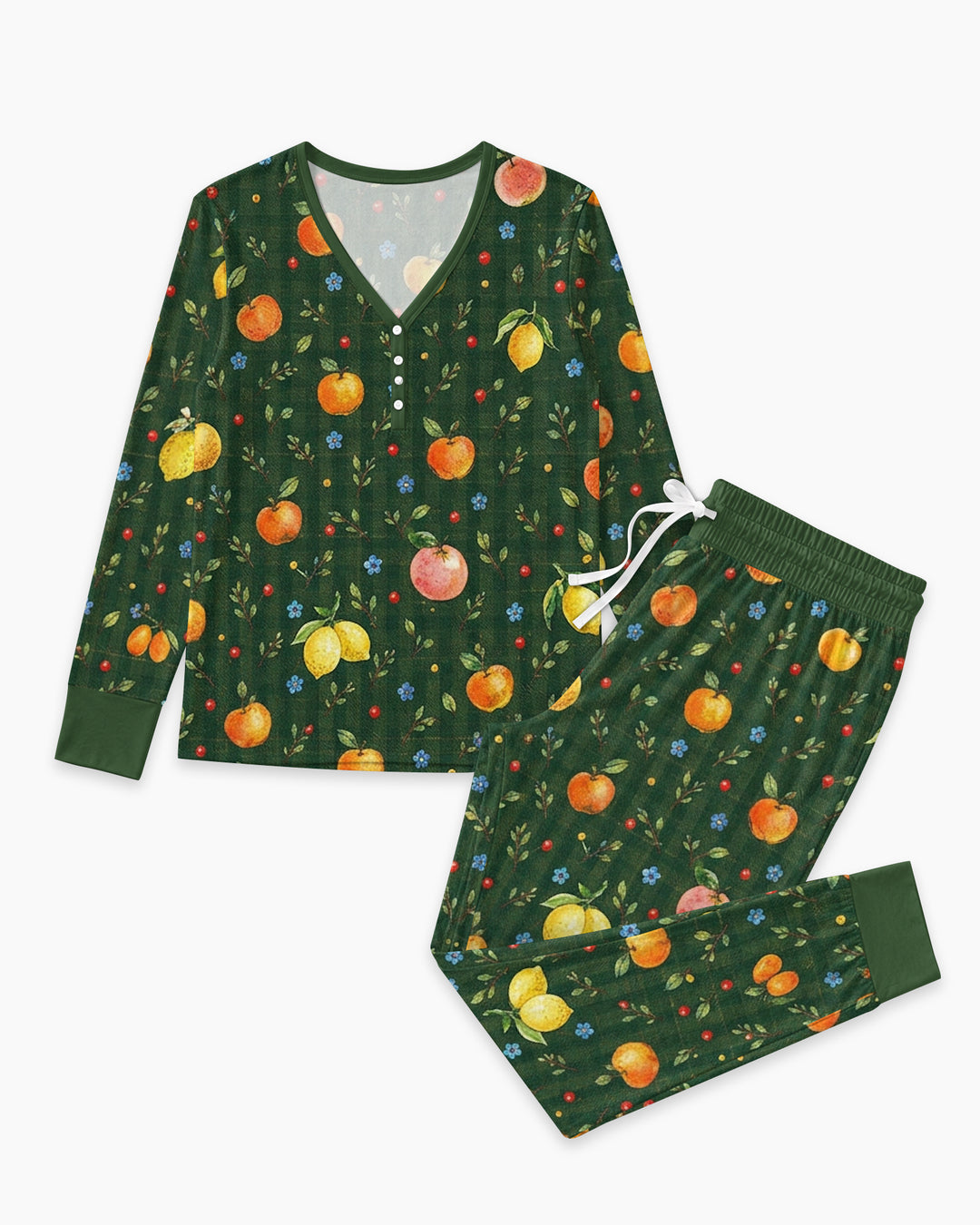 Forest Orange Bamboo Women Pajama Set