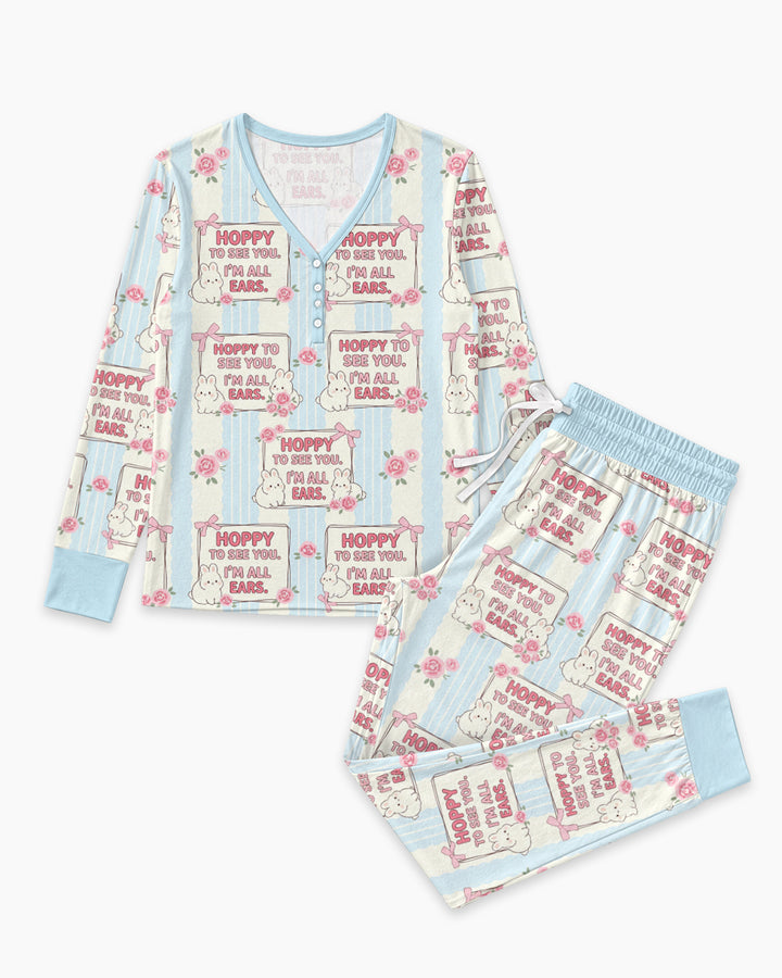 Hoppy To See You Bamboo Women Pajama Set