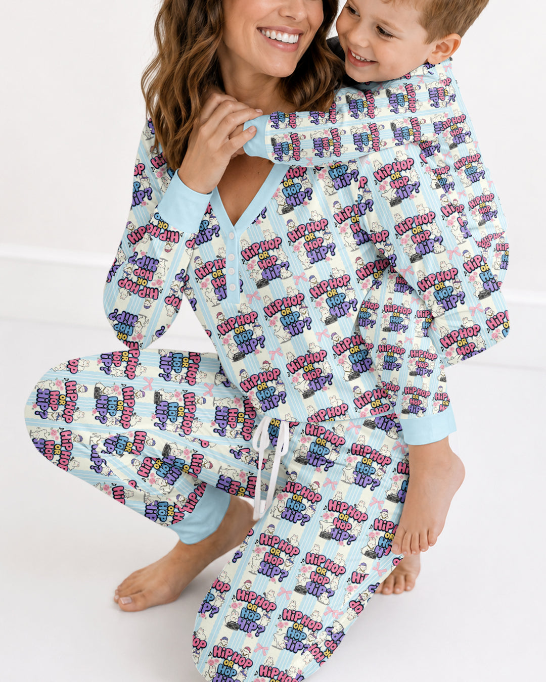 Boombox Bunny Bamboo Women Pajama Set