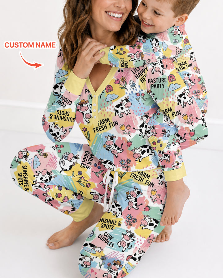 Custom Name Can’t Keep Us In The Barn Bamboo Women Pajama Set