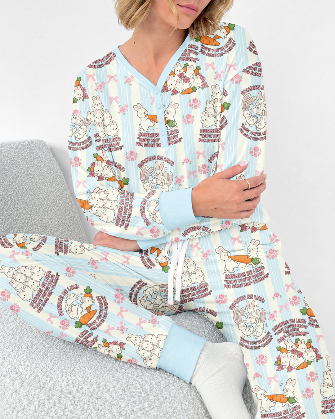 Hop-timism Bamboo Women Pajama Set