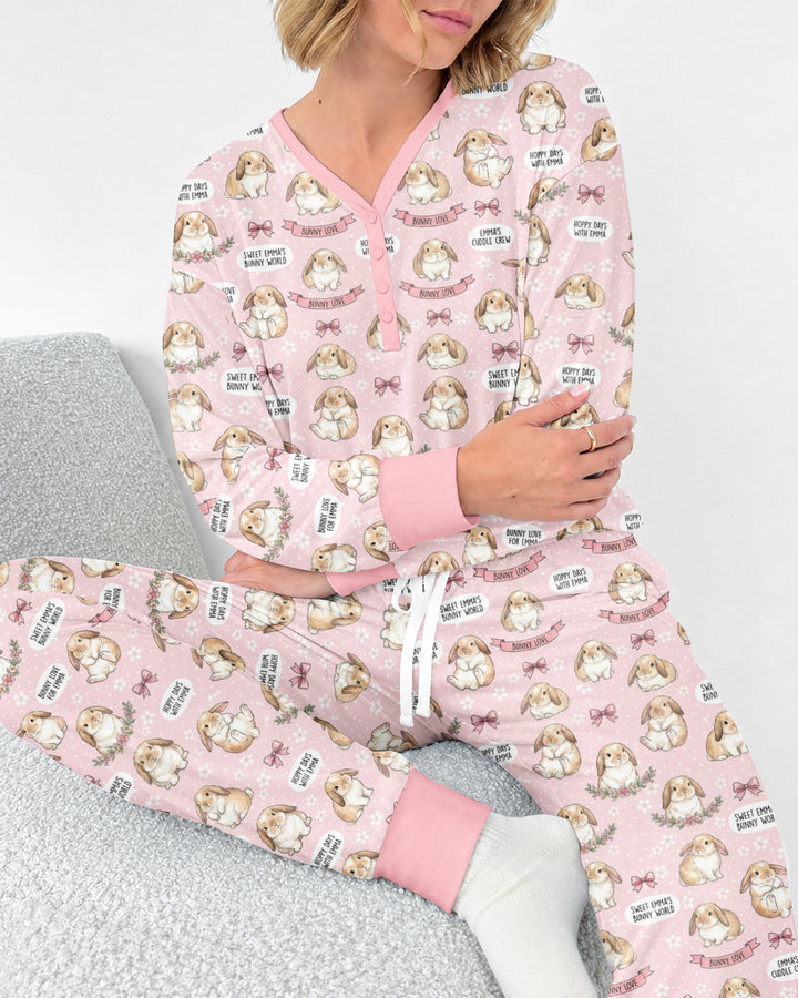 Sweet Bunny Worlds Bamboo Women Pajama Set
