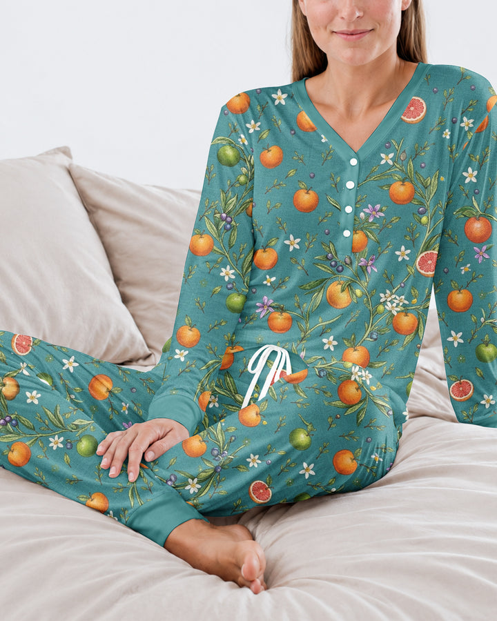 Fresh Citrus Breeze Bamboo Women Pajama Set