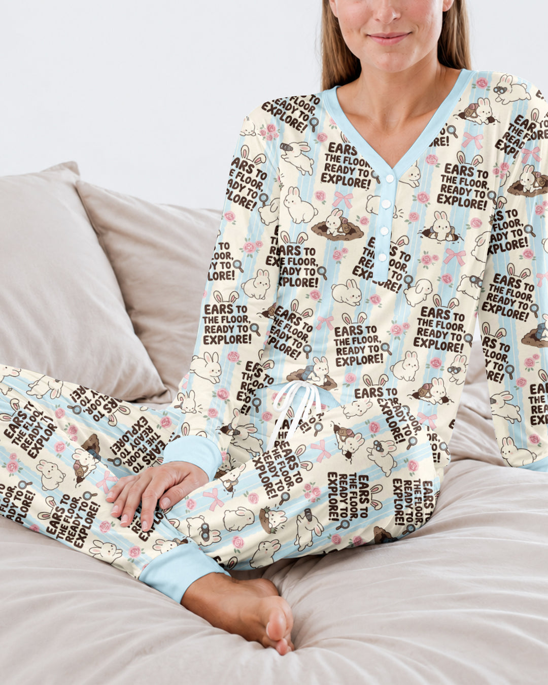 Ears To The Floor Bamboo Women Pajama Set