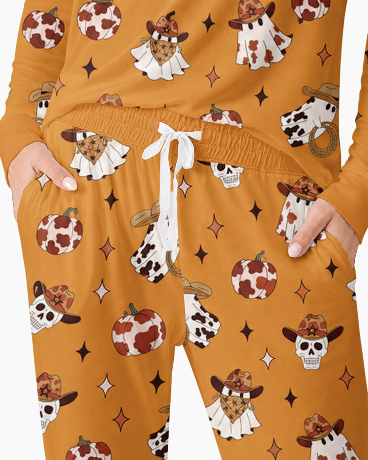 Howdy Spooky Cowboy Bamboo Women Pajama Set