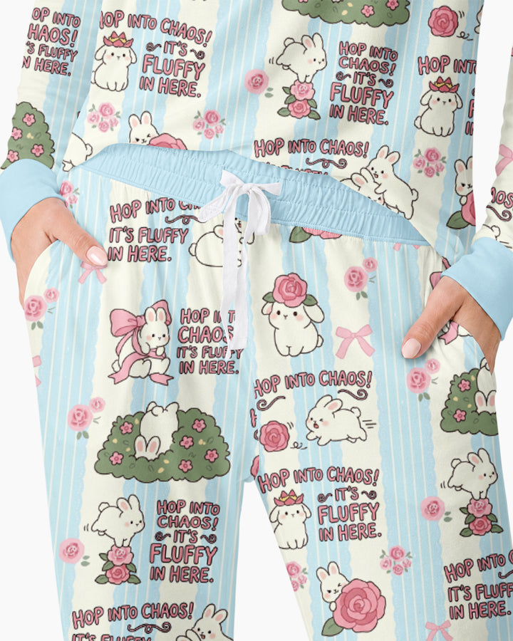 Hop Into Chaos Bamboo Women Pajama Set