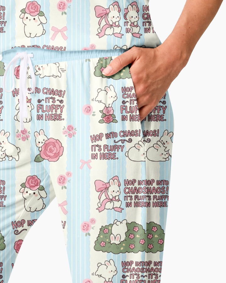 Hop Into Chaos Bamboo Women Pajama Set