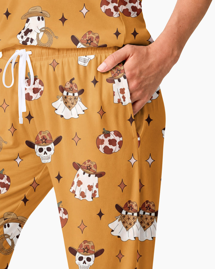 Howdy Spooky Cowboy Bamboo Women Pajama Set
