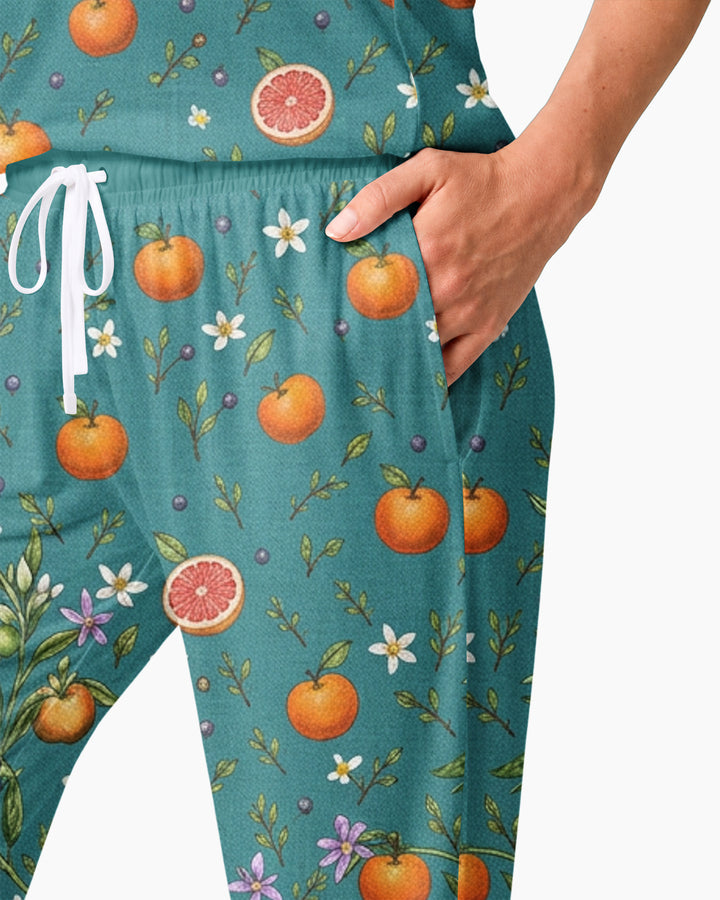 Fresh Citrus Breeze Bamboo Women Pajama Set
