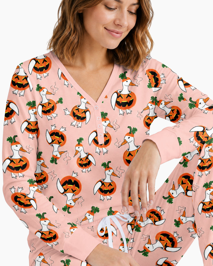 Spooky Duckling Waddle Bamboo Women Pajama Set
