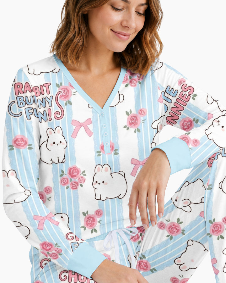 Hoppy Friends Bamboo Women Pajama Set