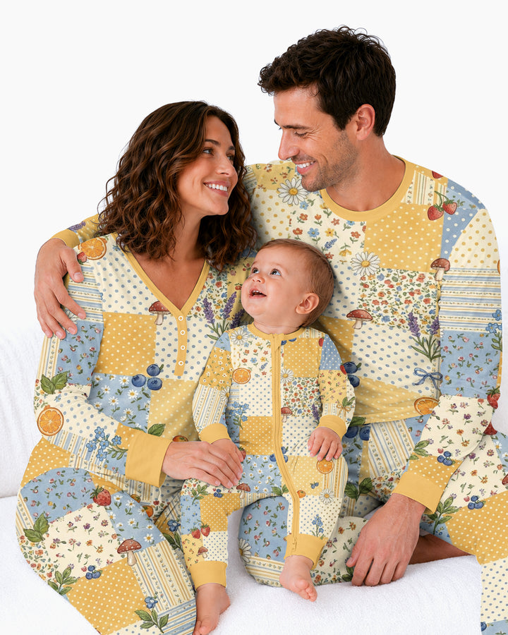 Lavender Orange Jam Bamboo Women Pajama Set