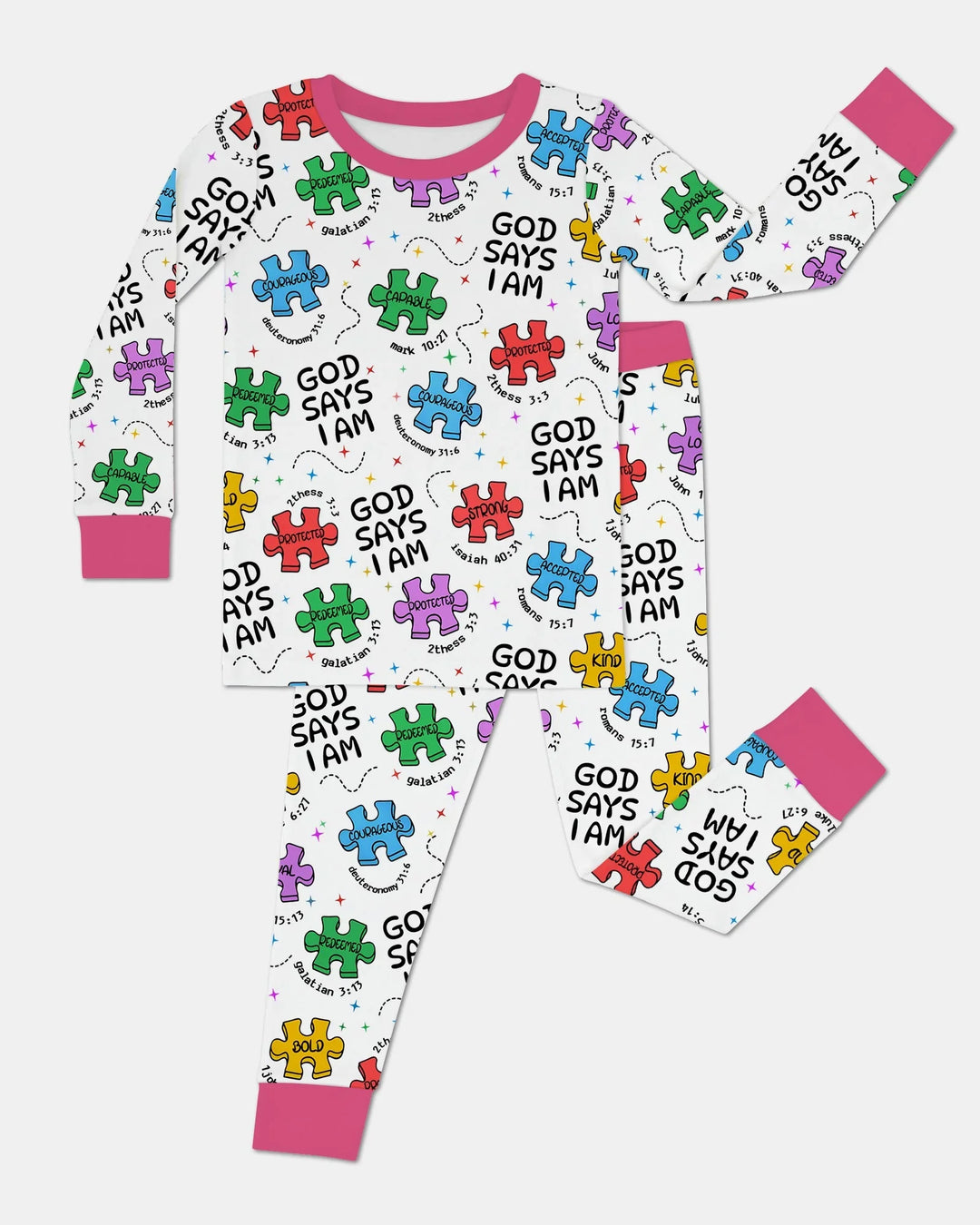 Zweiteiliges Langarm-Pyjama-Set mit Sommerfrüchten