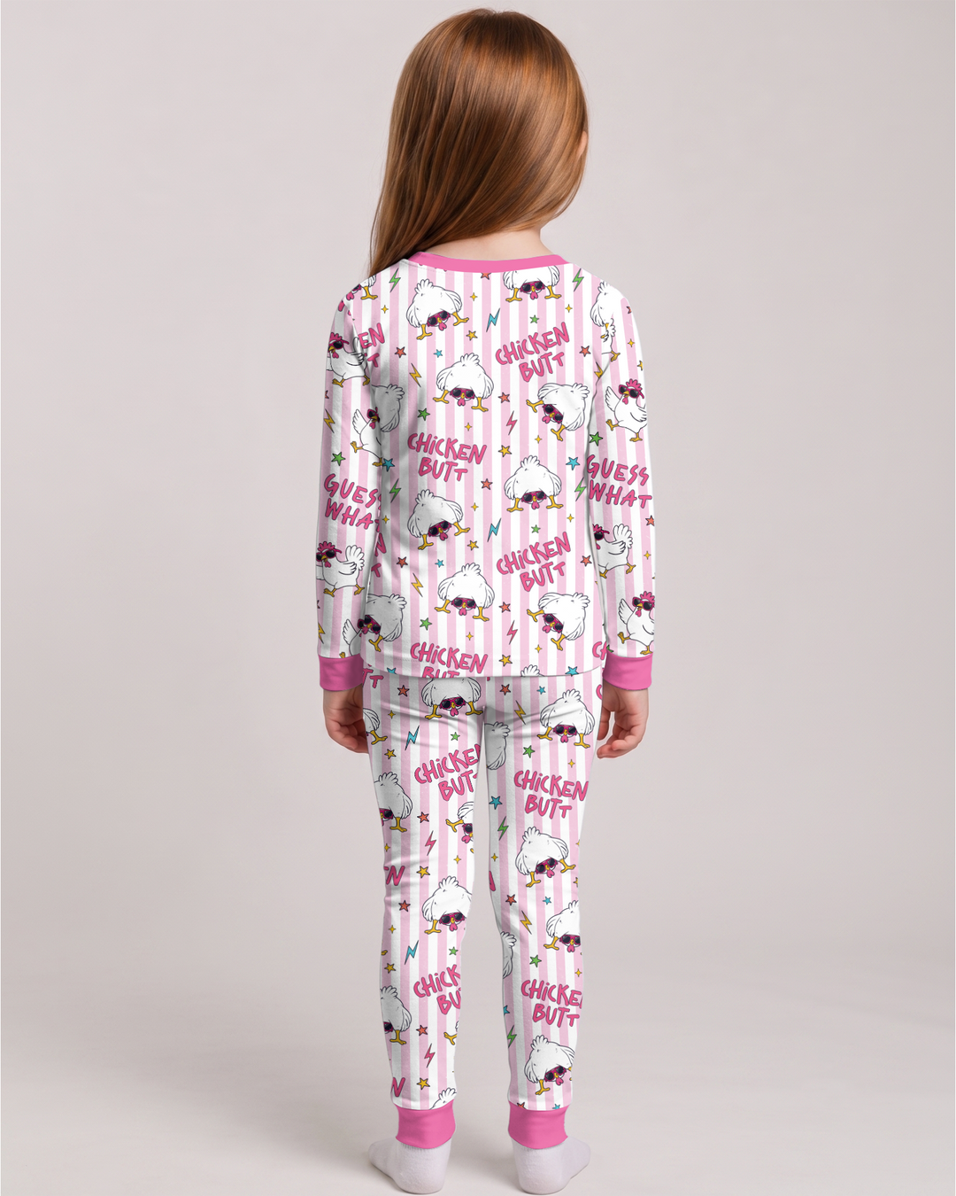 Guess What? Chicken Butt! Bamboo Two Piece Long Sleeve Pajama Set